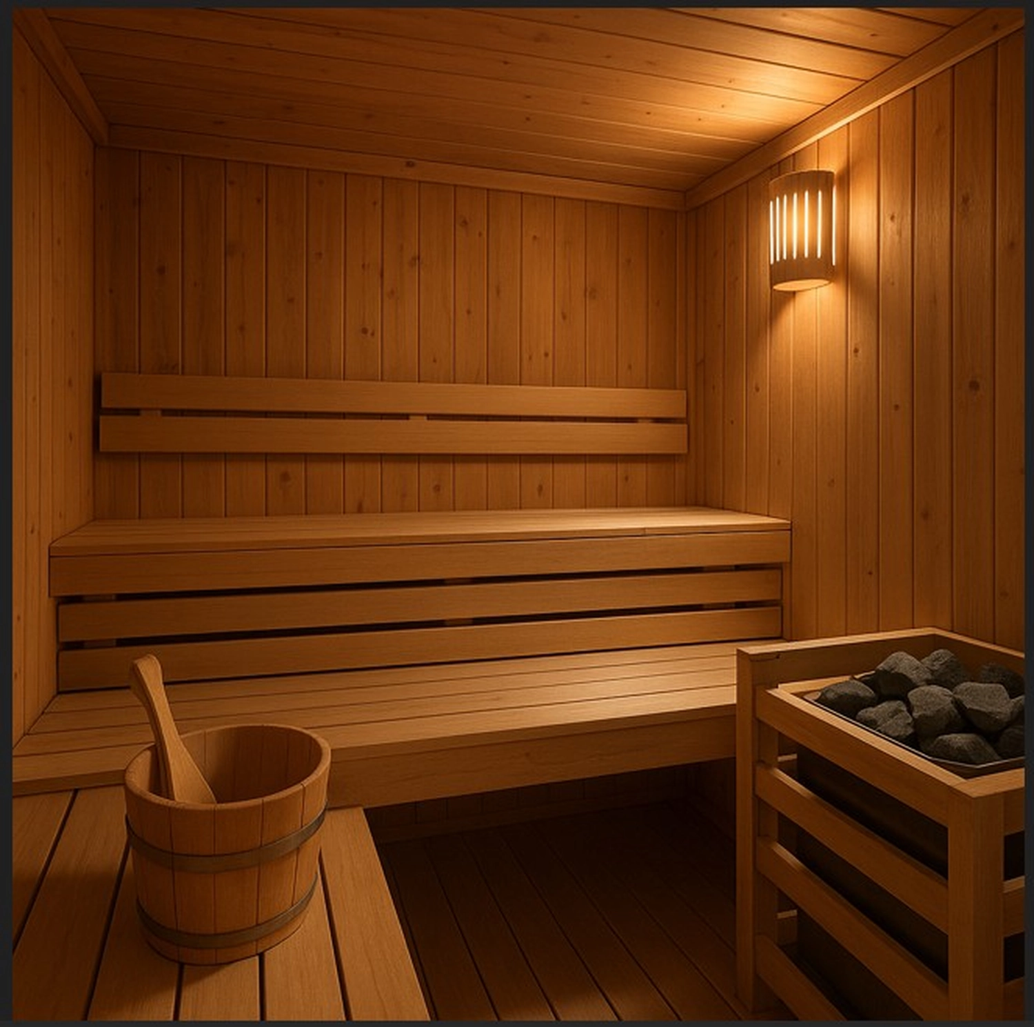 Revive Universal Gym UG – Fitnessstudio – Ruheraum aus Holz